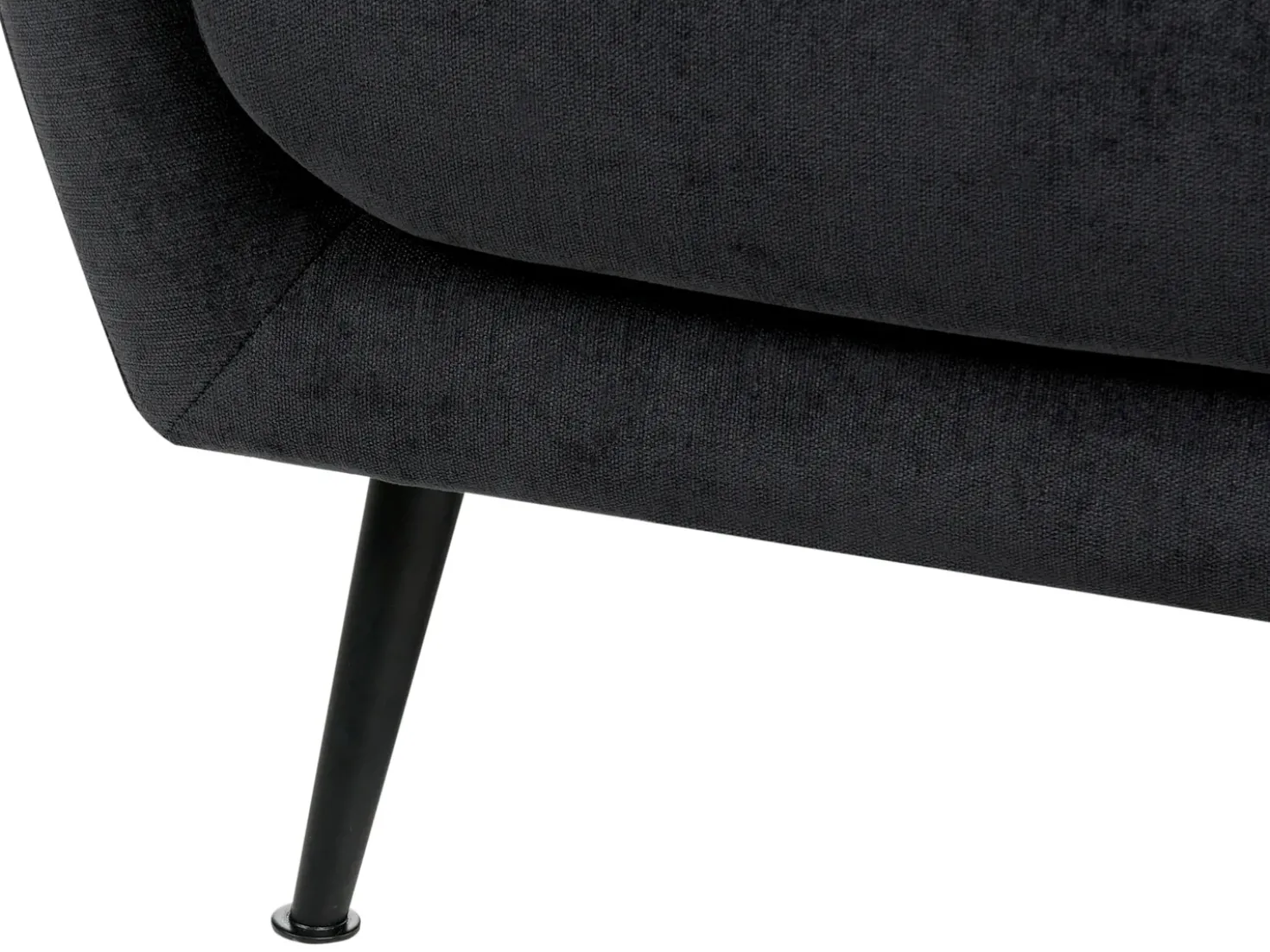 Set da salotto 3 posti EIBY Ciniglia Nero