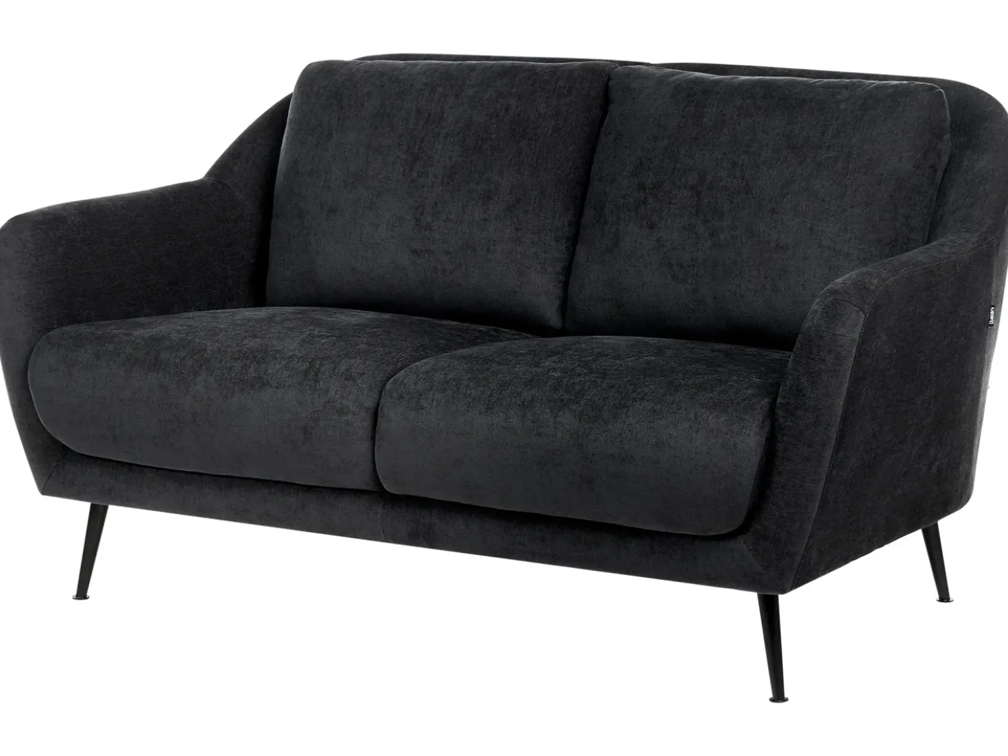 Set da salotto 3 posti EIBY Ciniglia Nero