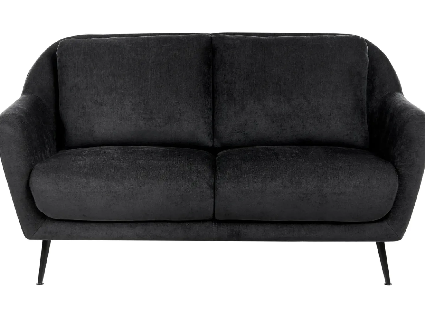 Set da salotto 3 posti EIBY Ciniglia Nero