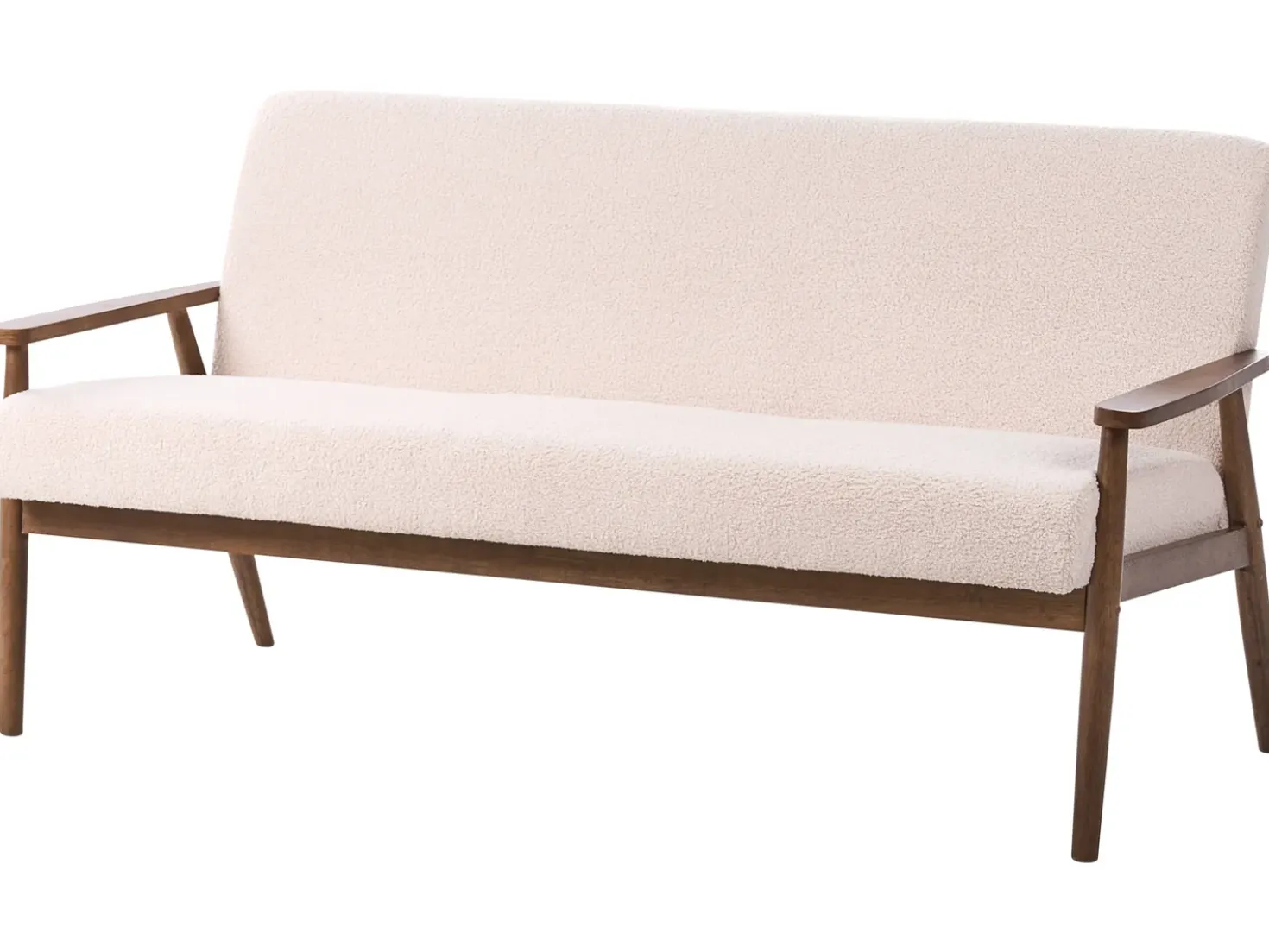 Set da salotto 6 posti ESRUM Bouclé Marrone scuro/Beige