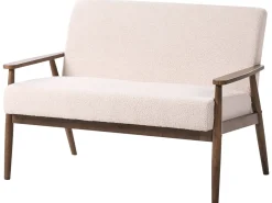Set da salotto 6 posti ESRUM Bouclé Marrone scuro/Beige