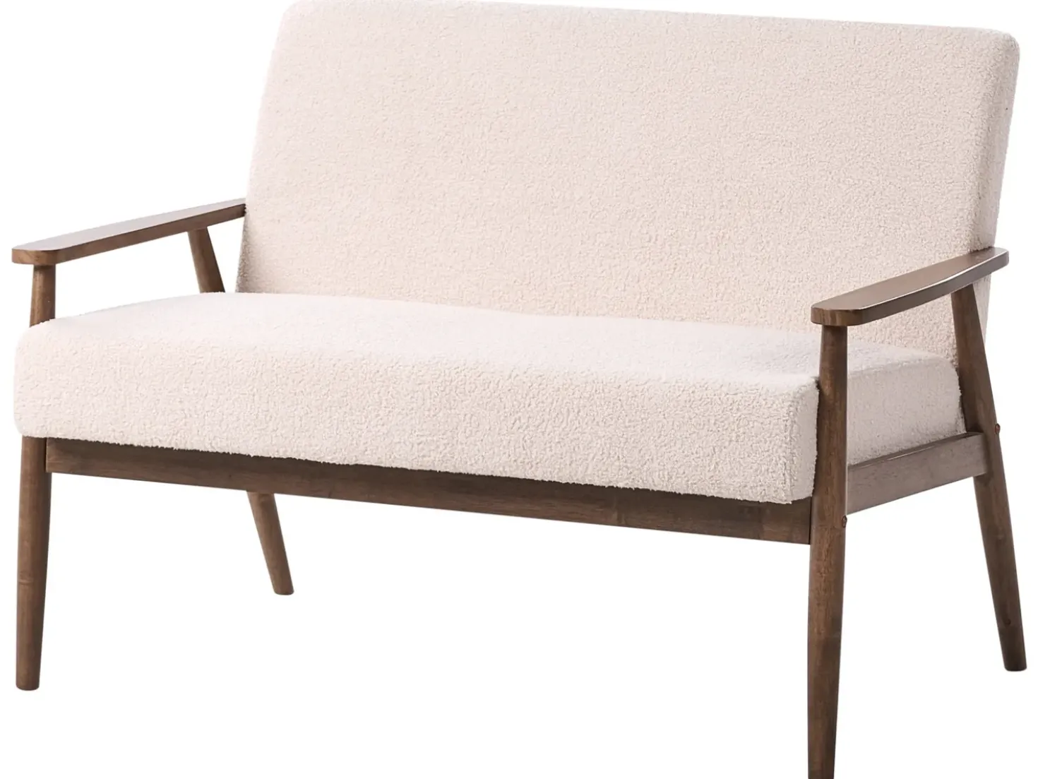 Set da salotto 6 posti ESRUM Bouclé Marrone scuro/Beige