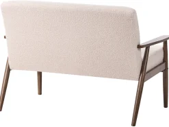 Set da salotto 6 posti ESRUM Bouclé Marrone scuro/Beige