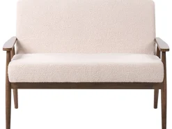 Set da salotto 6 posti ESRUM Bouclé Marrone scuro/Beige