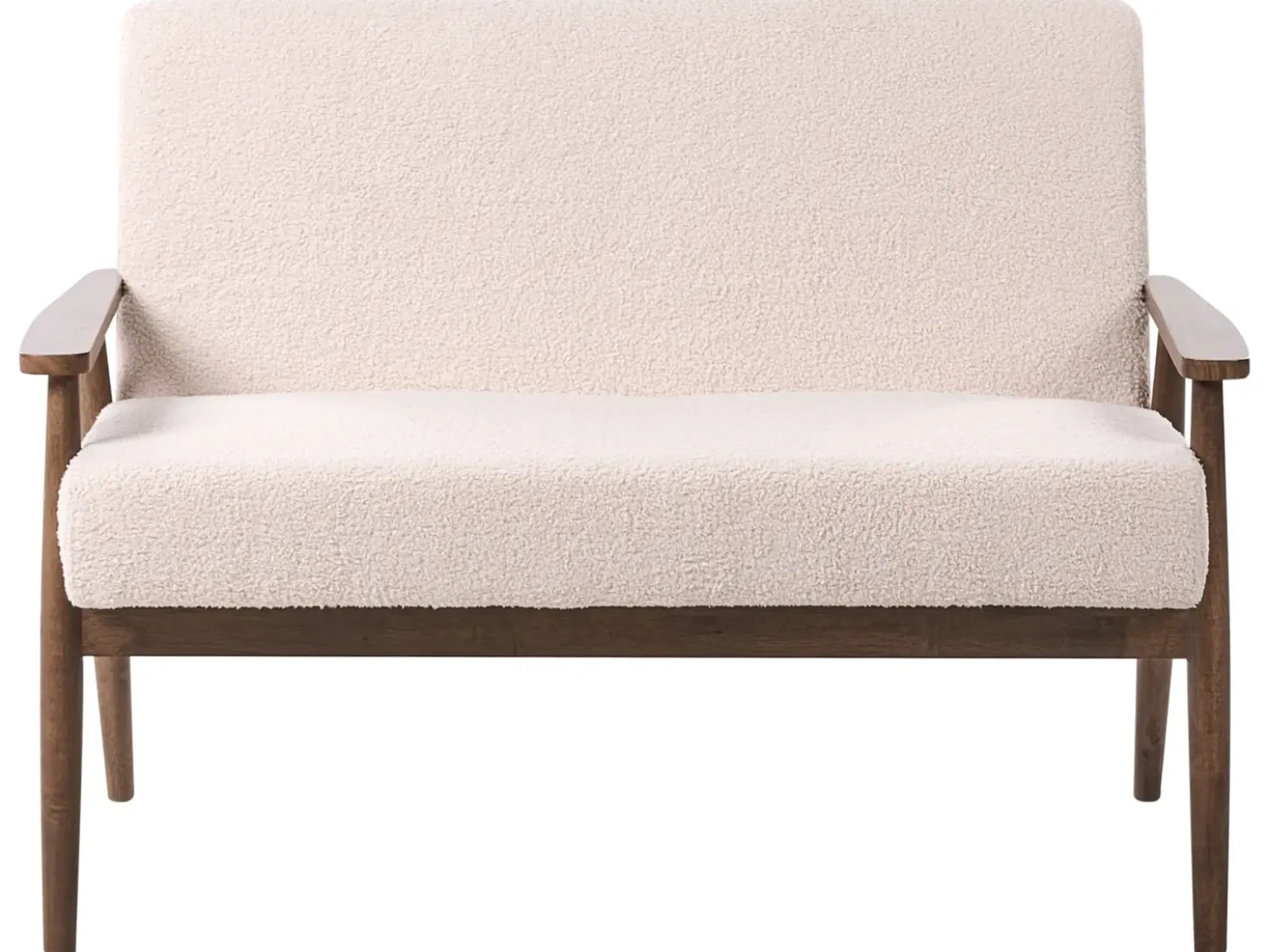Set da salotto 6 posti ESRUM Bouclé Marrone scuro/Beige