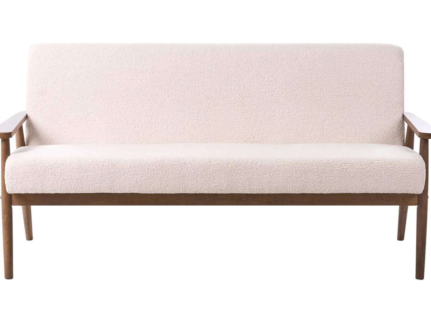 Set da salotto 6 posti ESRUM Bouclé Marrone scuro/Beige