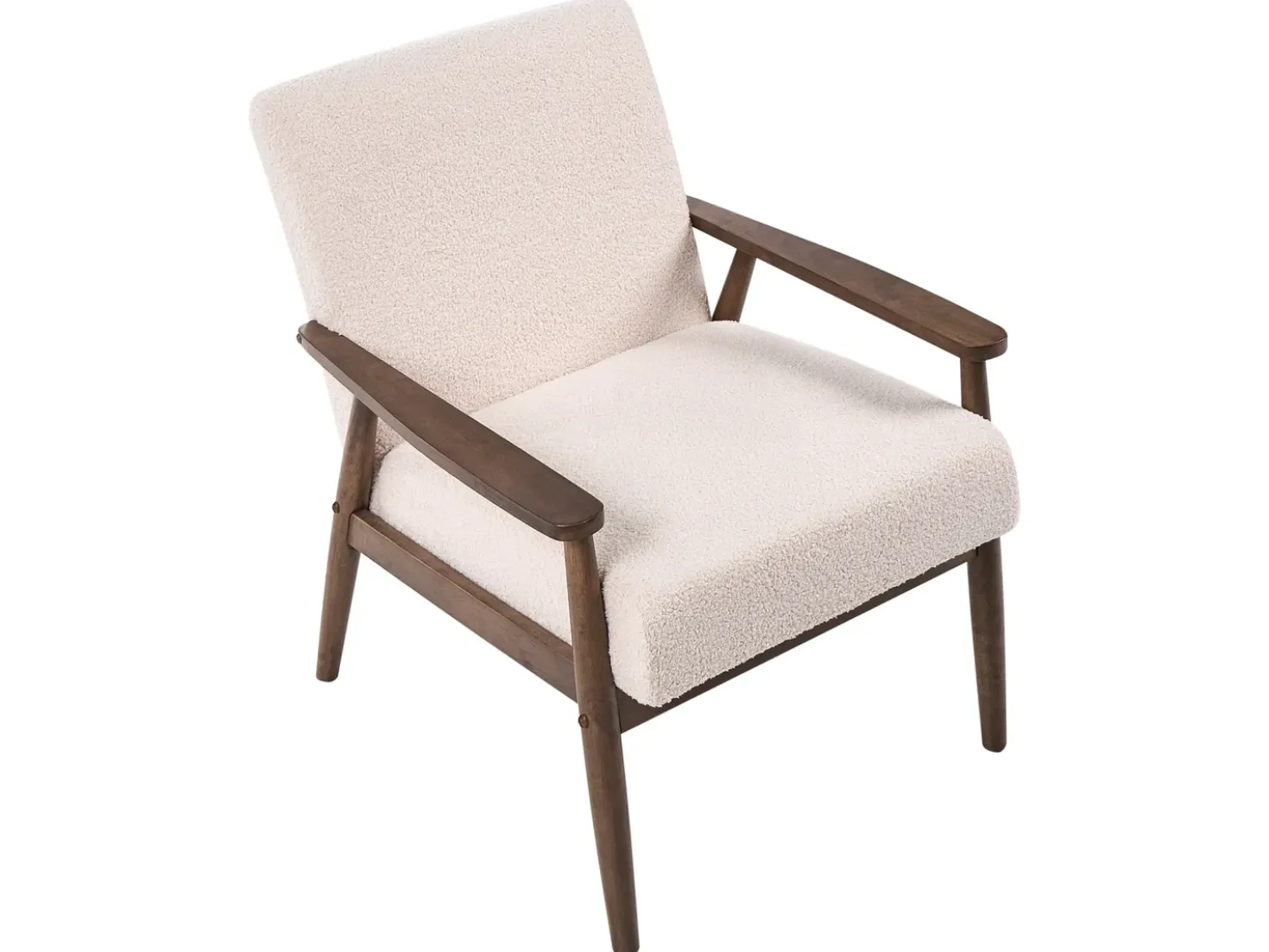 Set da salotto 6 posti ESRUM Bouclé Marrone scuro/Beige