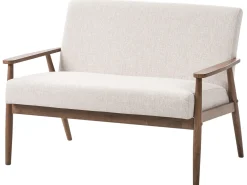 Set da salotto 6 posti ESRUM Tessuto Marrone scuro/Beige