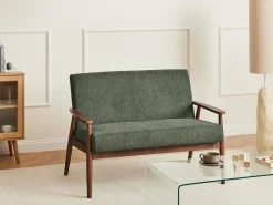 Set da salotto 6 posti ESRUM Tessuto Marrone scuro/Verde