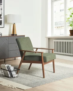 Set da salotto 6 posti ESRUM Tessuto Marrone scuro/Verde