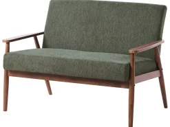 Set da salotto 6 posti ESRUM Tessuto Marrone scuro/Verde