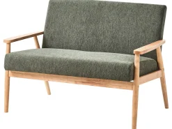 Set da salotto 6 posti ESRUM Tessuto Marrone chiaro/Verde