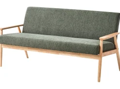 Set da salotto 6 posti ESRUM Tessuto Marrone chiaro/Verde