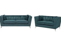 Set da salotto 5 posti GAULA Velluto Foglia di tè