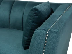 Set da salotto 5 posti GAULA Velluto Foglia di tè
