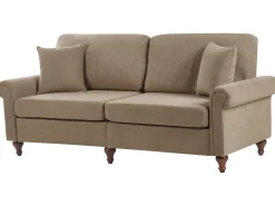 Set da salotto 5 posti GINNERUP Tessuto Marrone