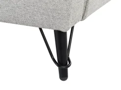 Set da salotto 5 posti HOBRO Tessuto Grigio chiaro