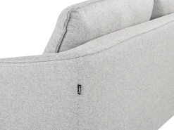 Set da salotto 5 posti HOBRO Tessuto Grigio chiaro