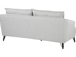 Set da salotto 5 posti HOBRO Tessuto Grigio chiaro