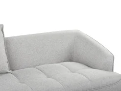 Set da salotto 5 posti HOBRO Tessuto Grigio chiaro