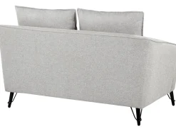 Set da salotto 5 posti HOBRO Tessuto Grigio chiaro
