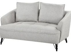 Set da salotto 5 posti HOBRO Tessuto Grigio chiaro