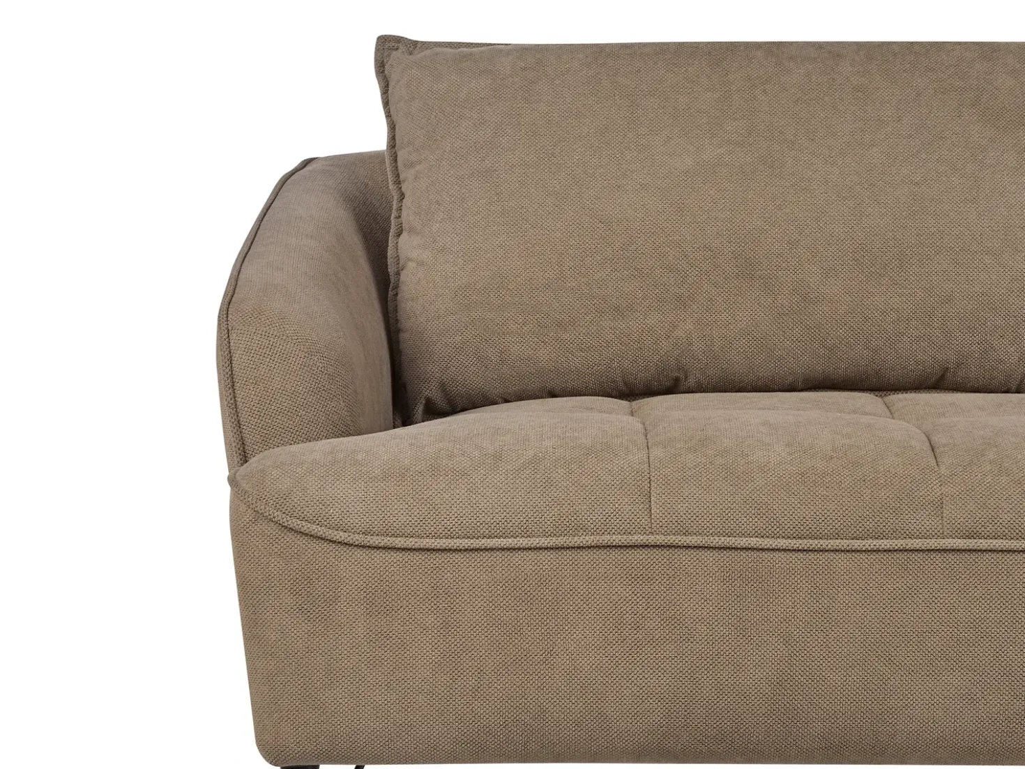 Set da salotto 5 posti HOBRO Tessuto Marrone chiaro