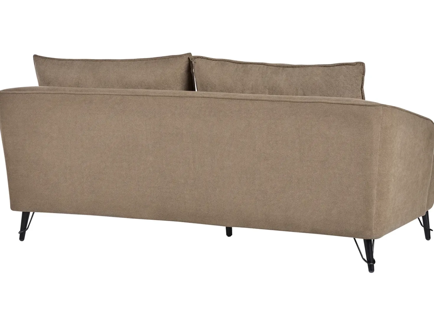 Set da salotto 5 posti HOBRO Tessuto Marrone chiaro