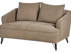 Set da salotto 5 posti HOBRO Tessuto Marrone chiaro