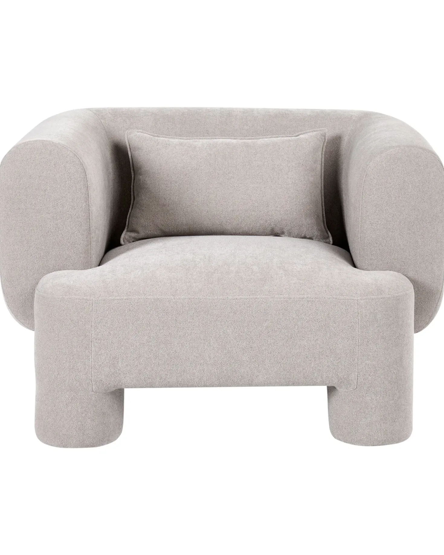 Set da salotto 6 posti HOGBO Tessuto Beige con ottomana