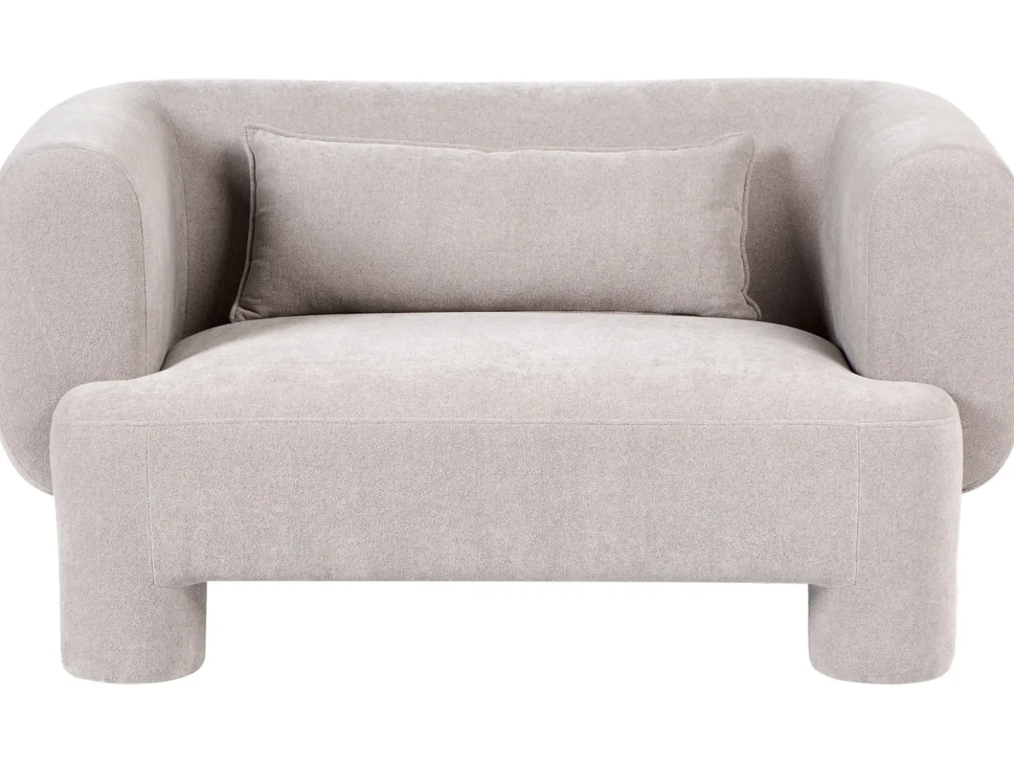 Set da salotto 6 posti HOGBO Tessuto Beige con ottomana