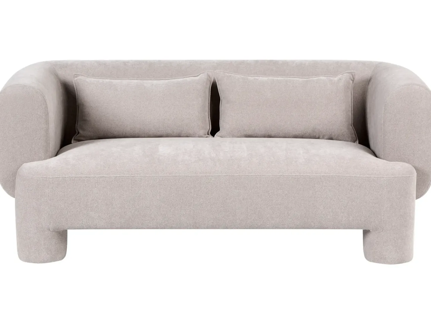 Set da salotto 6 posti HOGBO Tessuto Beige con ottomana