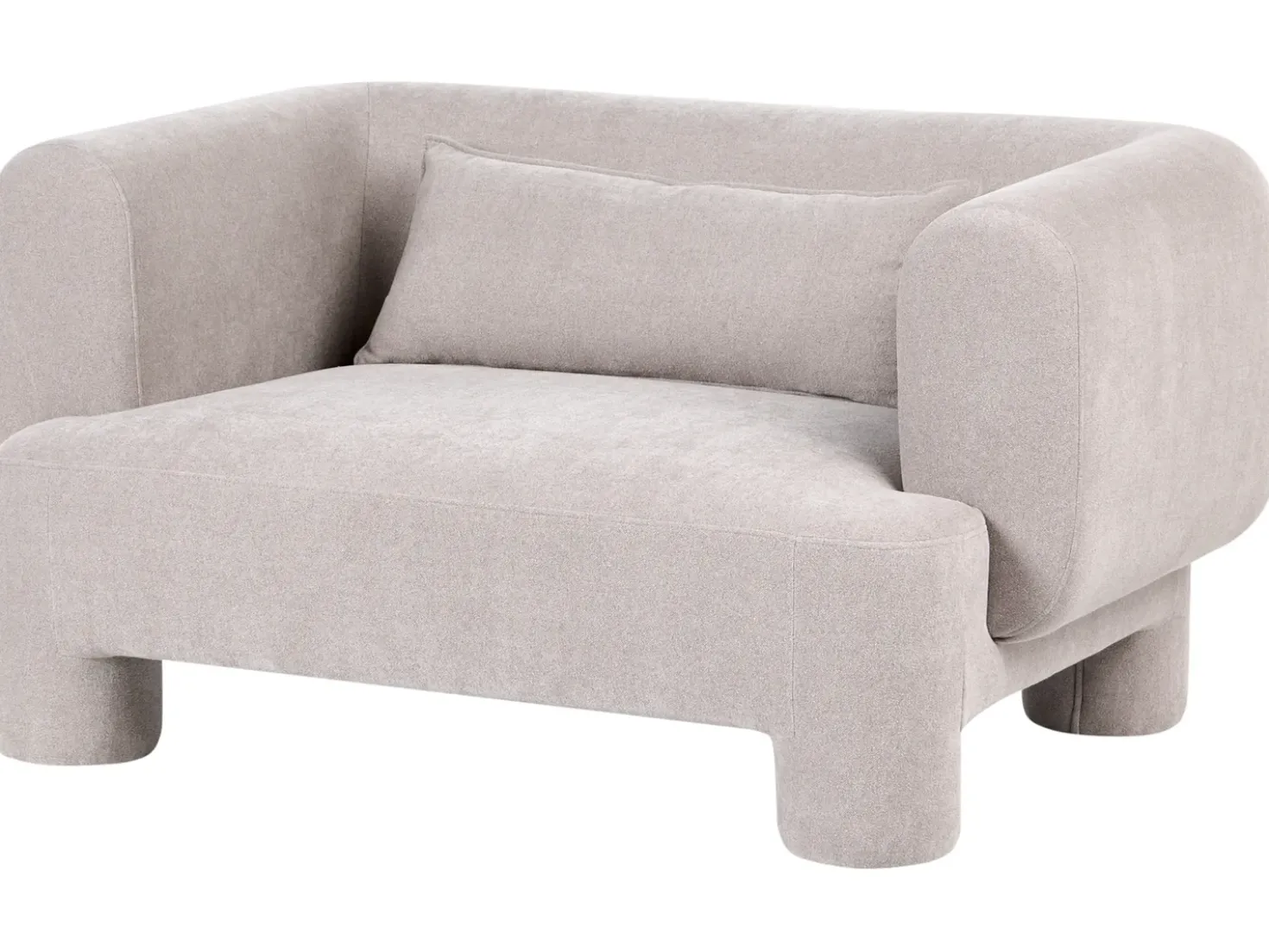 Set da salotto 6 posti HOGBO Tessuto Beige con ottomana