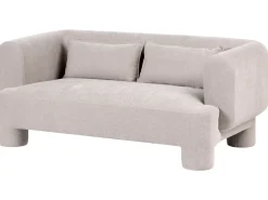 Set da salotto 6 posti HOGBO Tessuto Beige con ottomana