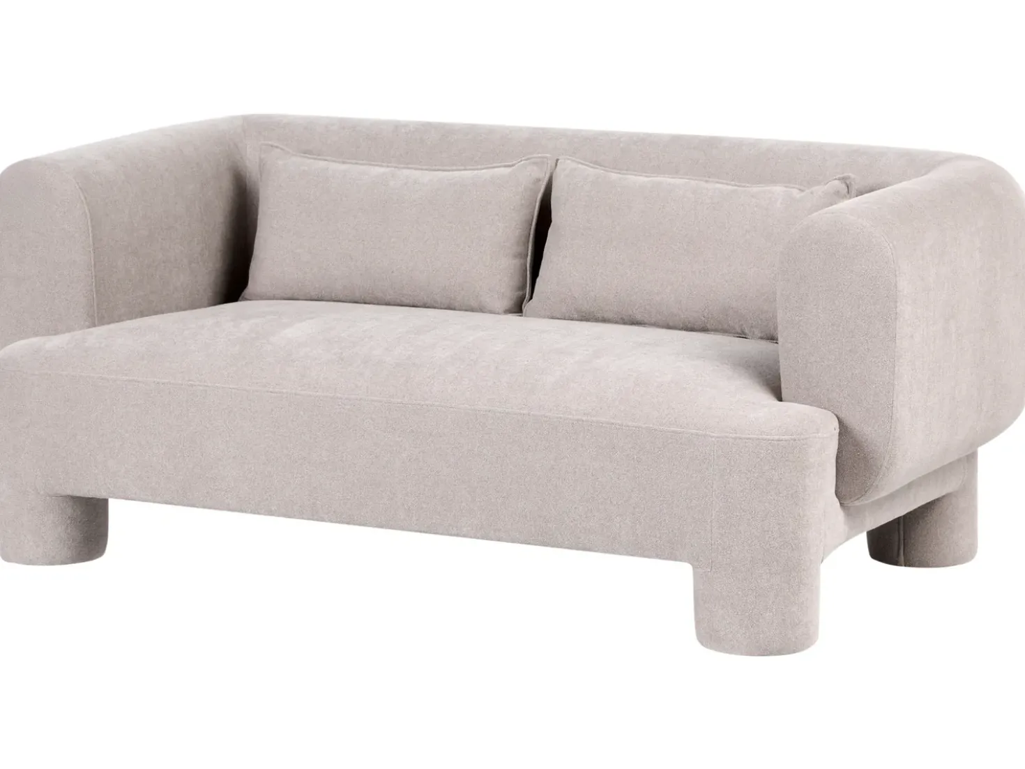 Set da salotto 6 posti HOGBO Tessuto Beige con ottomana