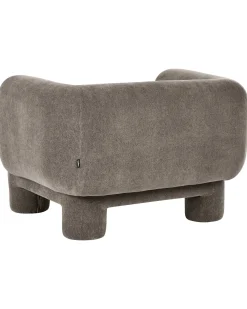 Set da salotto 6 posti HOGBO Tessuto Marrone con ottomana