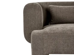 Set da salotto 6 posti HOGBO Tessuto Marrone con ottomana