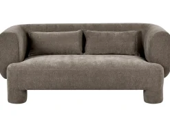 Set da salotto 6 posti HOGBO Tessuto Marrone con ottomana