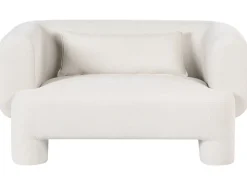 Set da salotto 6 posti HOGBO Tessuto Bianco con ottomana