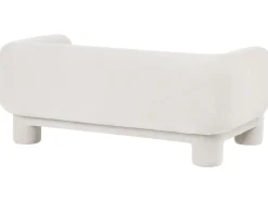 Set da salotto 6 posti HOGBO Tessuto Bianco con ottomana
