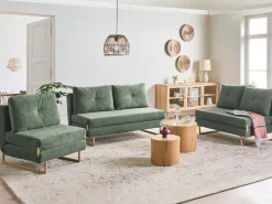 Set da salotto 6 posti JERSLEV Tessuto Verde chiaro