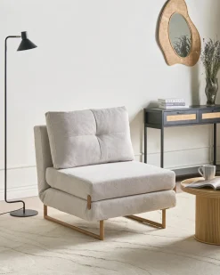 Set da salotto 6 posti JERSLEV Tessuto Bianco sporco