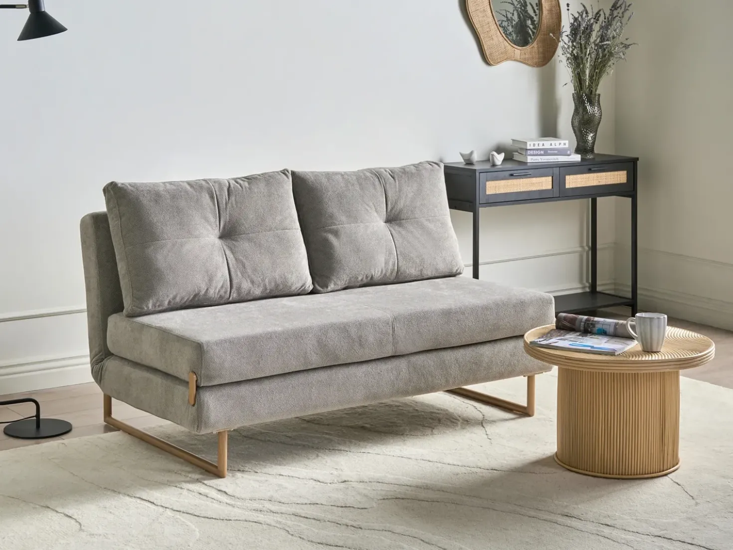 Set da salotto 6 posti JERSLEV Tessuto Grigio