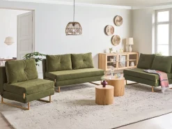 Set da salotto 6 posti JERSLEV Tessuto Verde