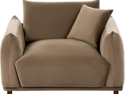 Set da salotto 5 posti JUBEK Velluto Marrone