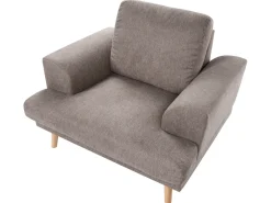 Set da salotto 4 posti KILDAL Tessuto Marrone