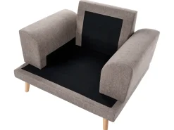 Set da salotto 4 posti KILDAL Tessuto Marrone