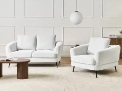 Set da salotto 3 posti KJAER Tessuto Bianco sporco