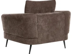 Set da salotto 3 posti KJAER Ciniglia Marrone scuro