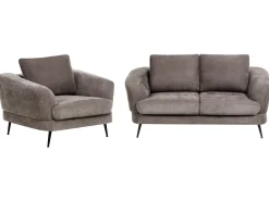 Set da salotto 3 posti KJAER Ciniglia Tortora